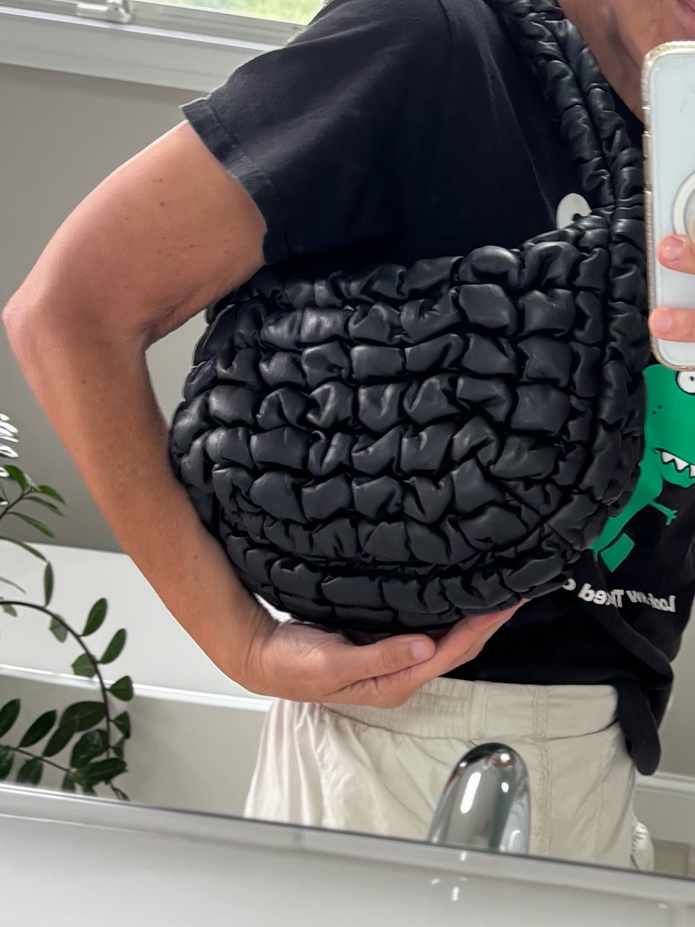 COS NWT leather Quilted Padded Shoulder Bag